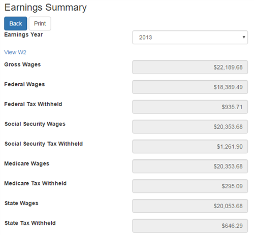 Earnings Summary  