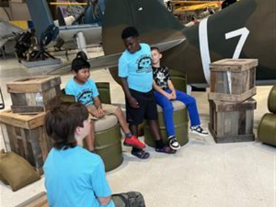 Kids at Pensacola Naval Aviation Museum 